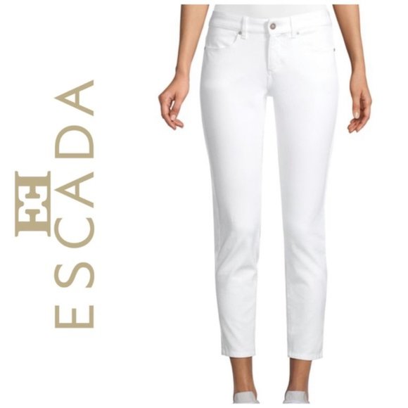 🍭Escada White Crop Skinny Jeans L